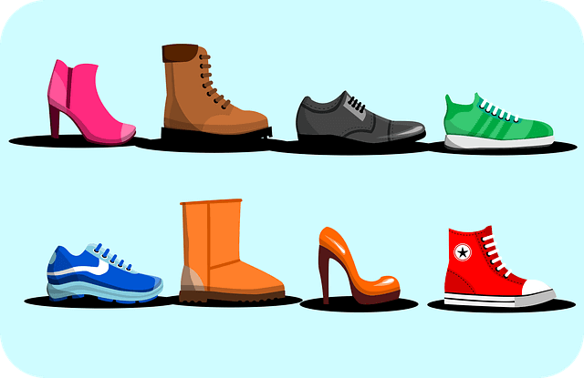 いろいろな靴の種類のイラスト